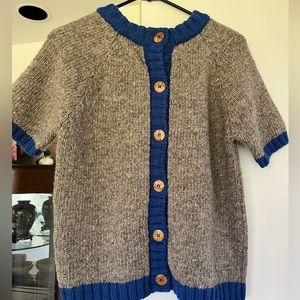 Wool Short Sleeve Button Up